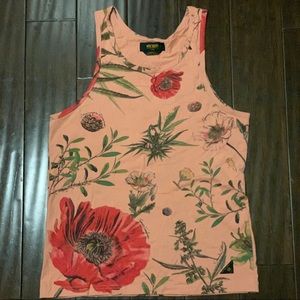 Men’s 10 DEEP Peach Floral Tank